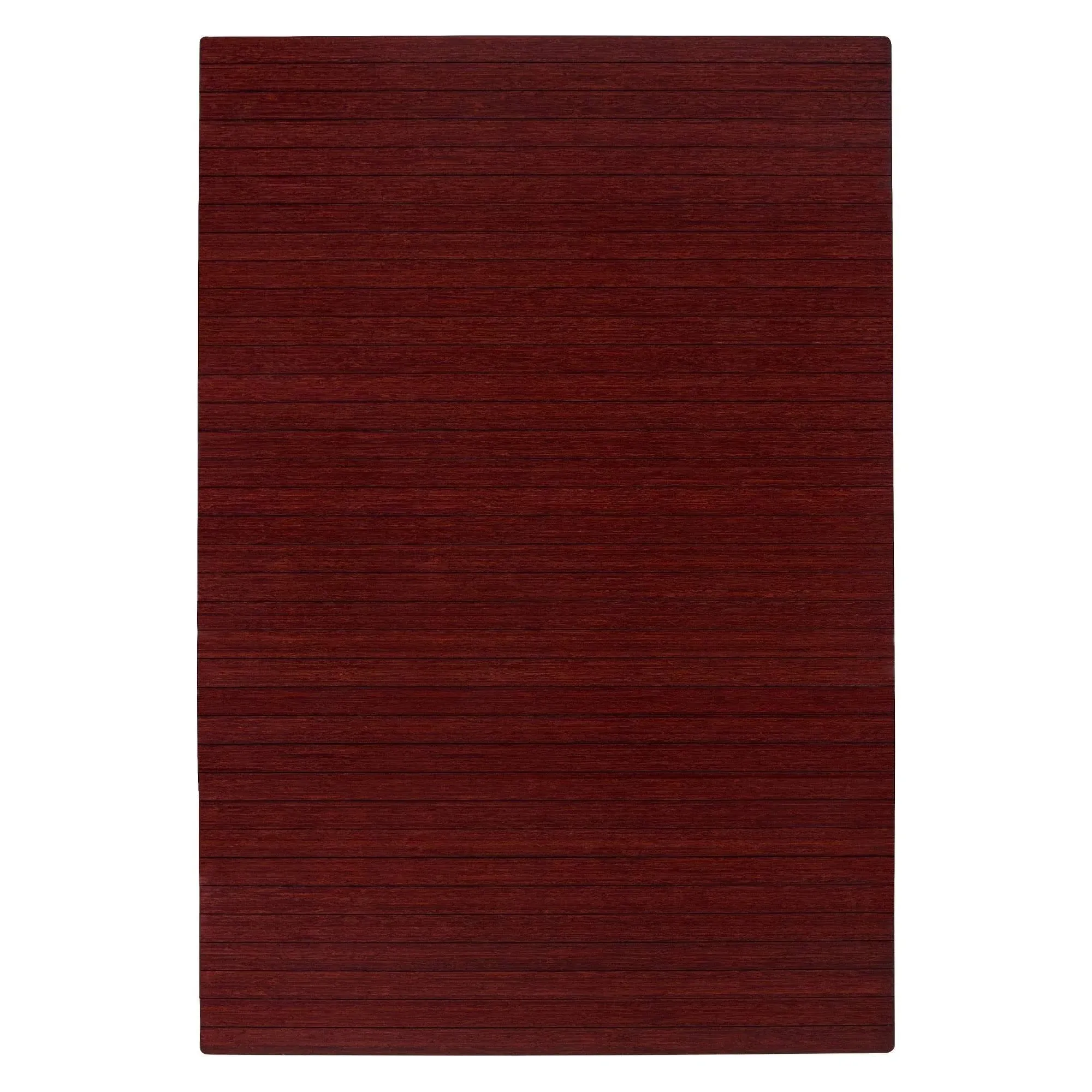 Anji Mountain Standard Bamboo Roll-Up Chairmat, Rectangular, 48"x72", Dark Cherry