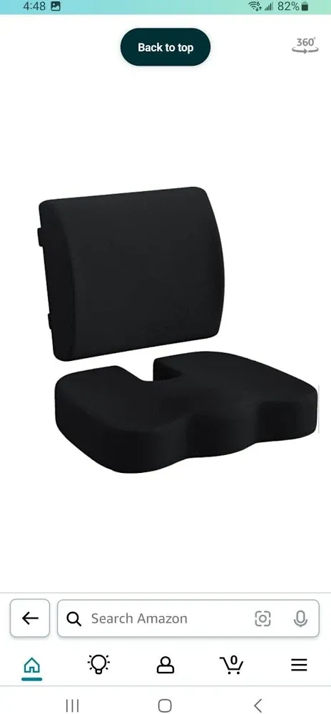 Qutool Orthopedic Seat Cushion And Lumbar Support Pillow For Office