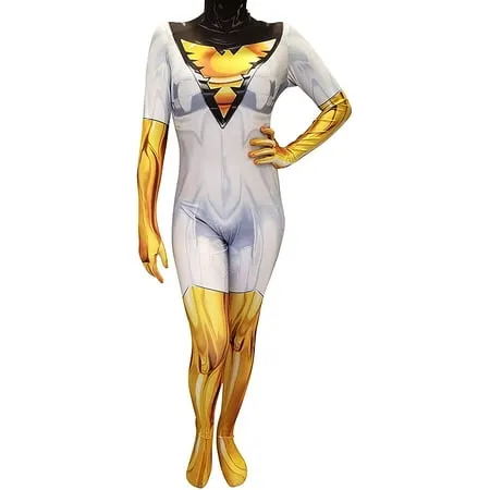 Cosplay Life X-Men White Phoenix Cosplay Costume - Superhero Halloween Outfit - Lycra Bodysuit Zentaisuit Jumpsuit For Unisex Adult (S)