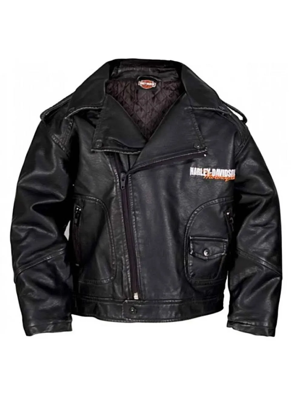 Harley-Davidso<wbr/>n Baby Boys&#039; Upwing Eagle Biker Pleather Jacket Black 0366074