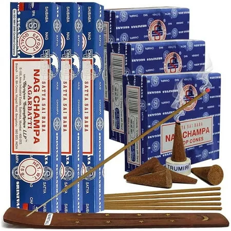 Trumiri Nag Champa Incense Sticks and Nagchampa Incense Cone Variety Pack Bundle Insence-Sticks Insence Insense Insiensos