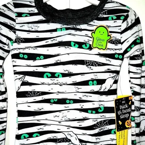 Carter's HALLOWEEN Mummy Glow In The Dark Pajamas PJ Set Size 4 New With Tags ...