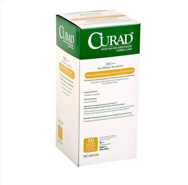 Medline Curad Xeroform Gauze Dressing Sterile
