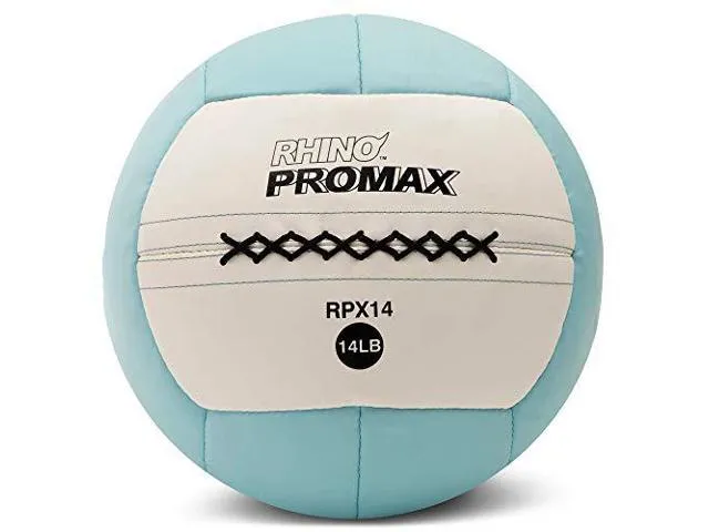 Champion Sports RPX14 Rhino Promax Slam Balls, 14 lb, Soft Shell with Non-Slip Grip, Medicine Wall Exercise Ball for Weightlifting, Plyometrics.