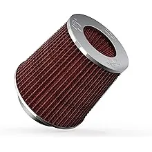 K&N Universal Clamp-On Air Intake Filter: High Performance Premium, Washable, Replacement Filter: Flange Diameter: 4 In, Height: 5.5 In, Flange Length: 1.125 In, Shape: Round Tapered, RG-1001RD