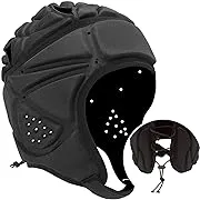 VAYEAH Soft Shell Football Helmet Scrum Cap 7v7 Rugby Helmet Foam Cotton Protective Soft Padded Headgear Autism Helmet Flag Football Helmet Youth Adult