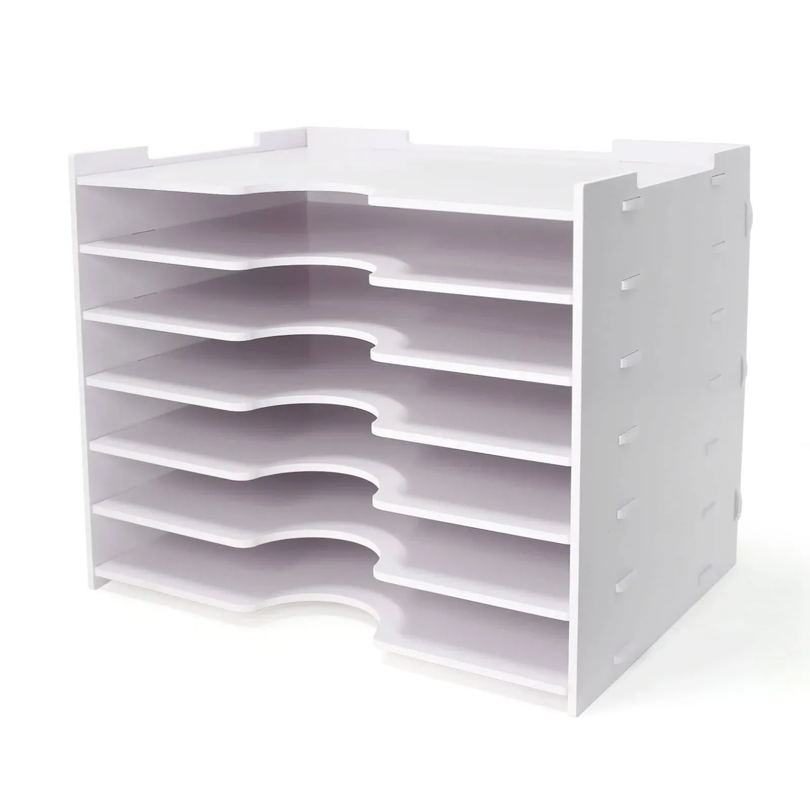 SONGWAY File Sorter Organizer for Desk - 7 Tier Wide Letter Mail Tray Storage...