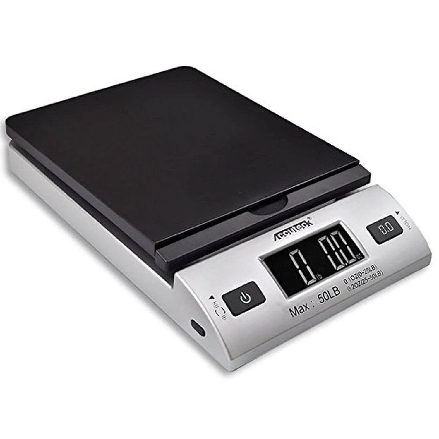 ACCUTECK All-in-1 Series W-8250-50bs A-Pt 50 Digital Shipping Postal Scale with Ac Adapter, Silver