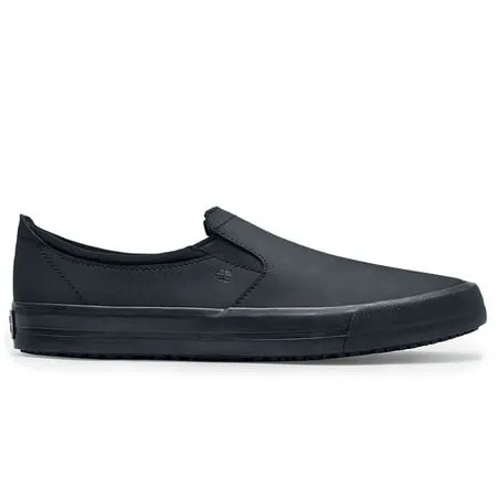 Shoes For Crews Ollie II Men s Women s Unisex Slip Resistant Work Shoes Water Resistant Black Leather Men s 12 / Women s 13.5 Wide