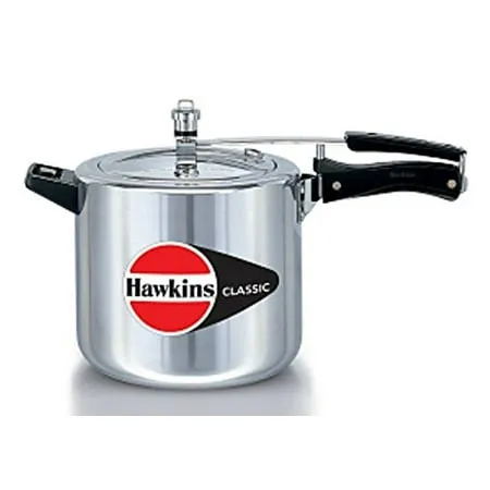 Hawkins Classic CL65 6.5-Liter New Improved Aluminum Pressure Cooker Small Silver