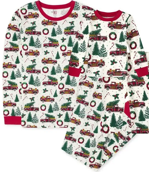 The Children's Place Family Matching, Festive Christmas Pajama Sets, Cotton