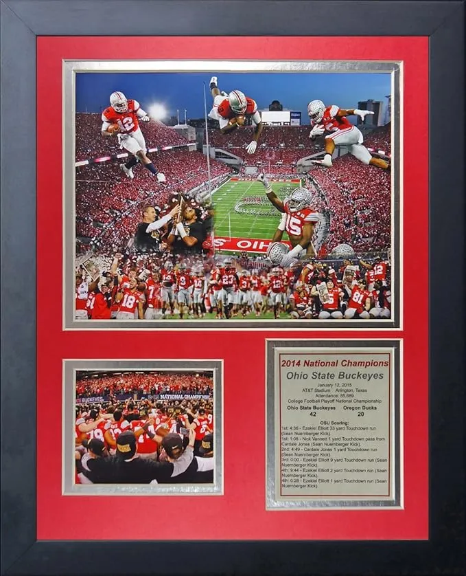 Legends Never Die Ohio State 2014 CFP Football National Champion Framed Memorabilia