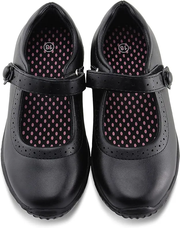 JABASIC Girl's Mary Jane School Uniform Shoes