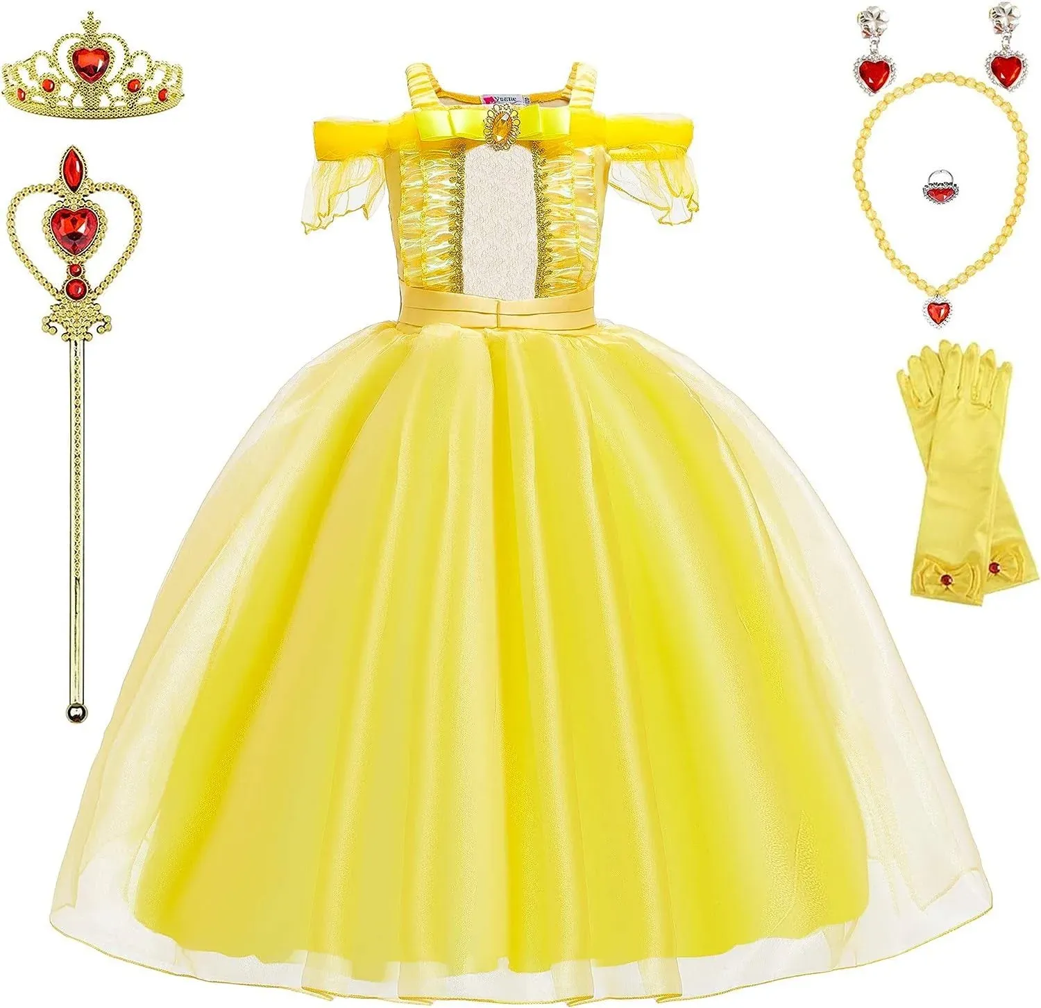 Princess Costumes Party Halloween Costume Dress up for Little Girls 9-10 Years