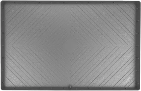 Under Sink Mat for Kitchen Waterproof, 34" x 22" Silicone Under Sink Liner with Drain Hole, Kitchen Bathroom Cabinet Mat Hold up to 3.3 Gallons, Under Sink Tray for Drips Leaks Spills (Grey)