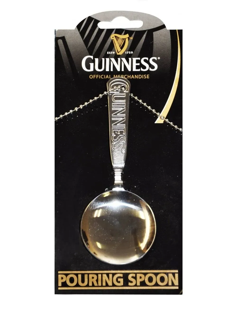 Guinness Logo Pint Pouring Steel Spoon | Guinness Official Merchandise