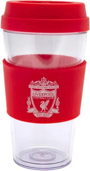 Liverpool FC Crest Travel Mug Clear/Red (One Size)