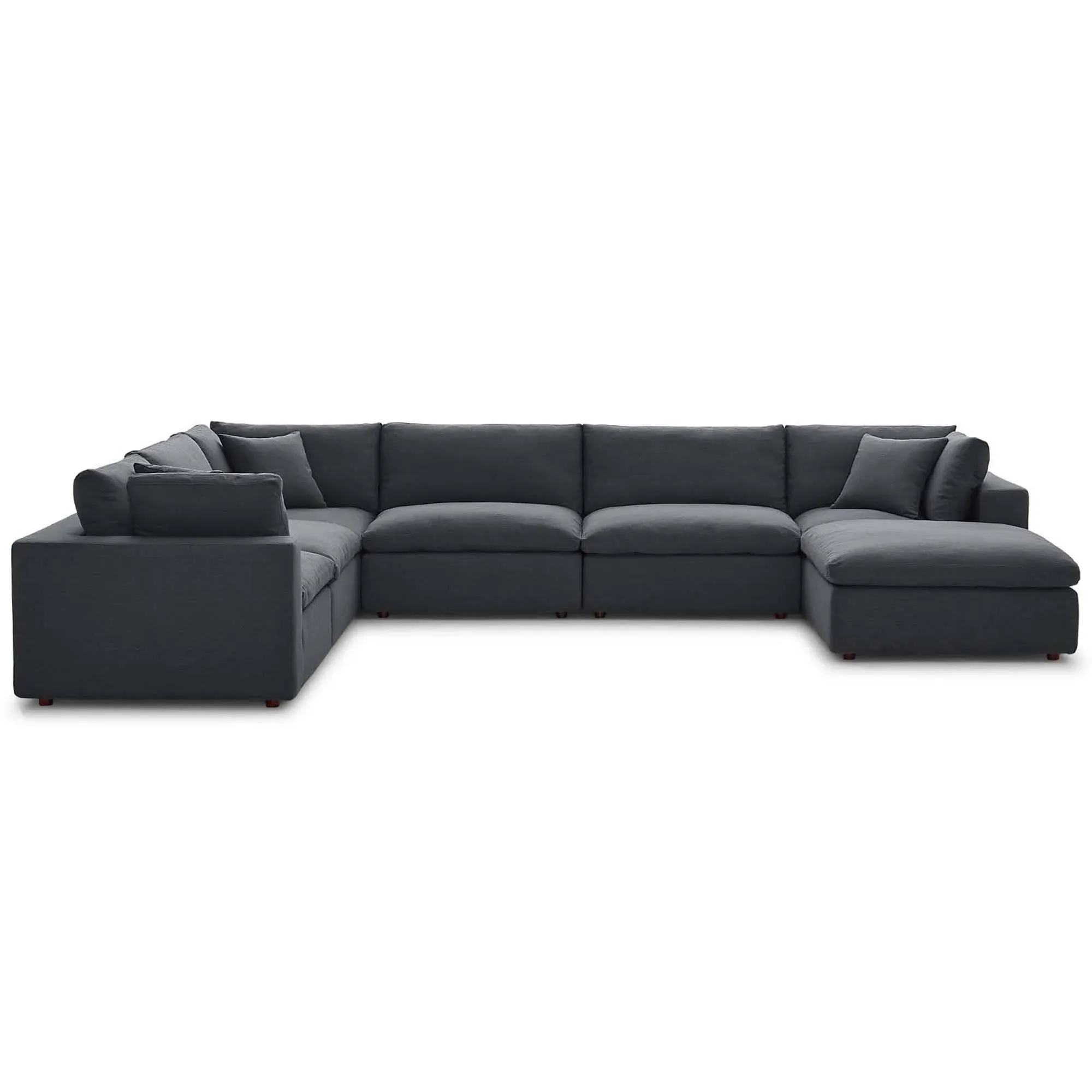 Modway Commix Down Filled Overstuffed 7-Piece Sectional Sofa