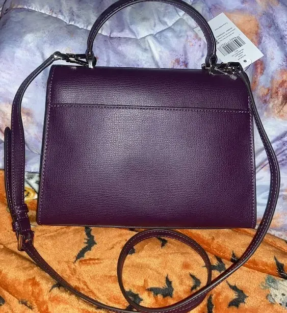 KATE SPADE DARCY TOP HANDLE SATCHEL REFINED LEATHER RIPE PLUM K4656 NWT $359