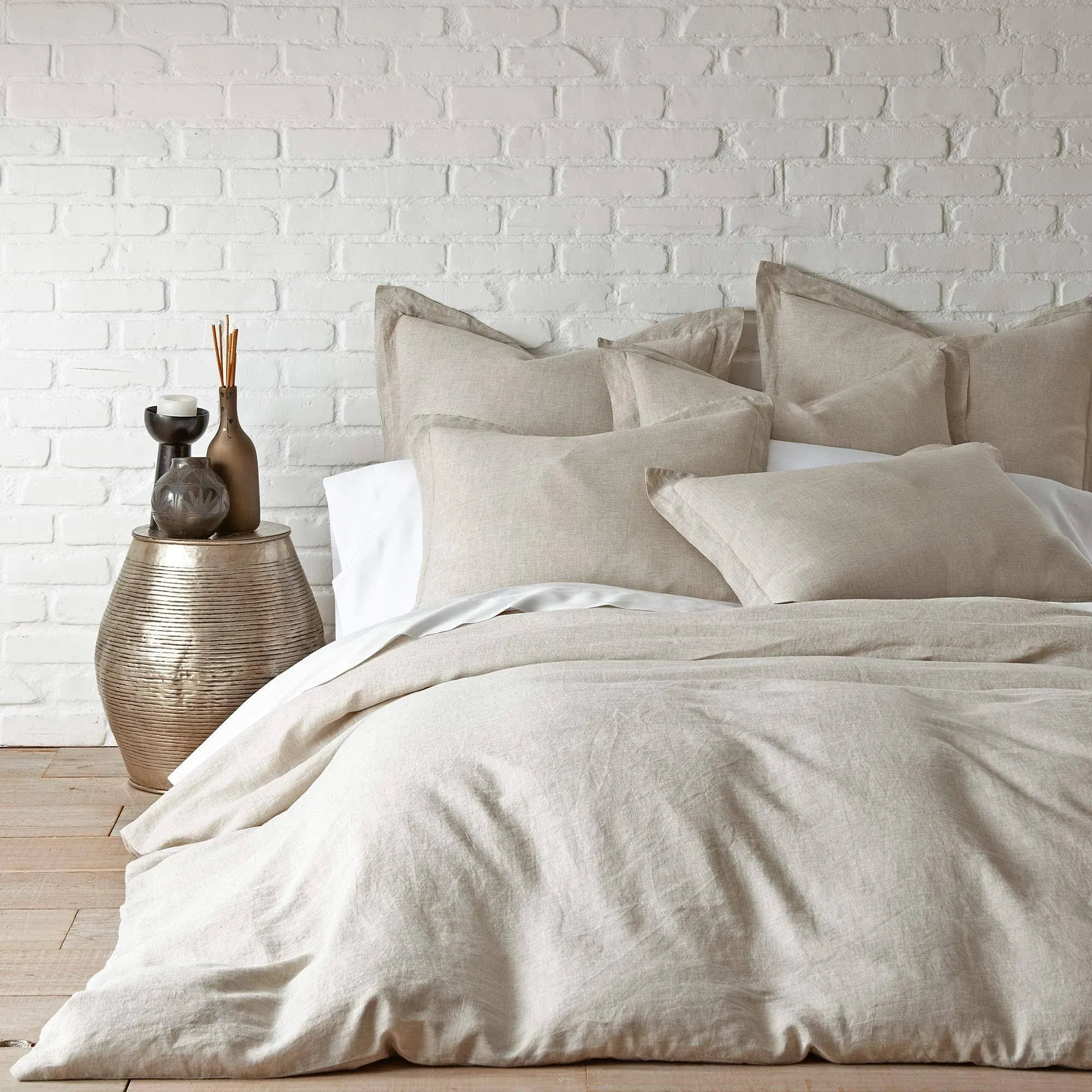 Washed Linen King Duvet Cover - Natural - Levtex Home