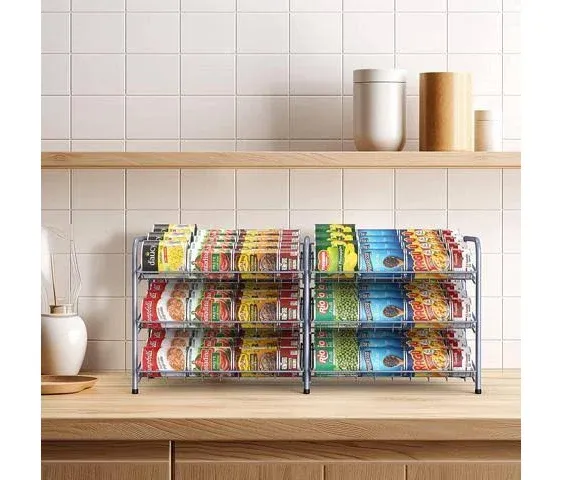 Rice rat Can Organizer for Pantry, Can Rack Can Storage Dispenser for Canned Food (5 tiers)