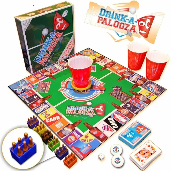 DRINK-A-PALOOZ<wbr/>A Party Drinking Board Game: Fun Party Games for Adults New Sealed