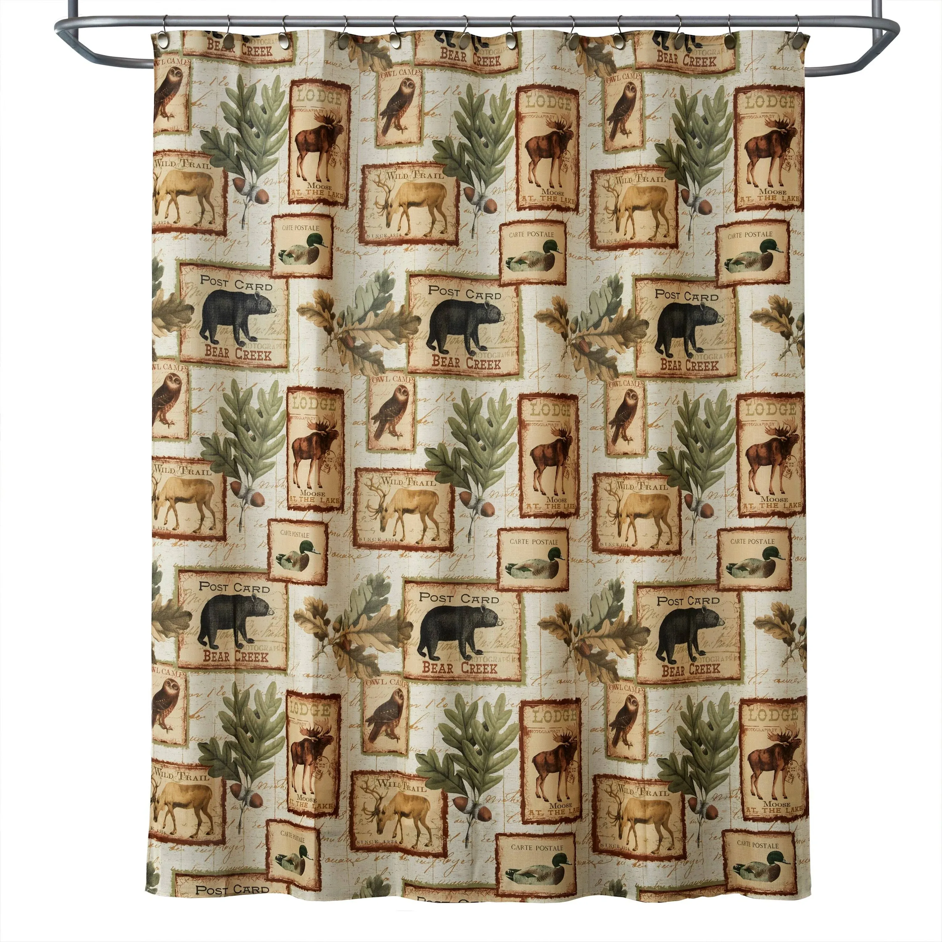 SKL Home Lodge Memories Fabric Shower Curtain - Brown - 70x72