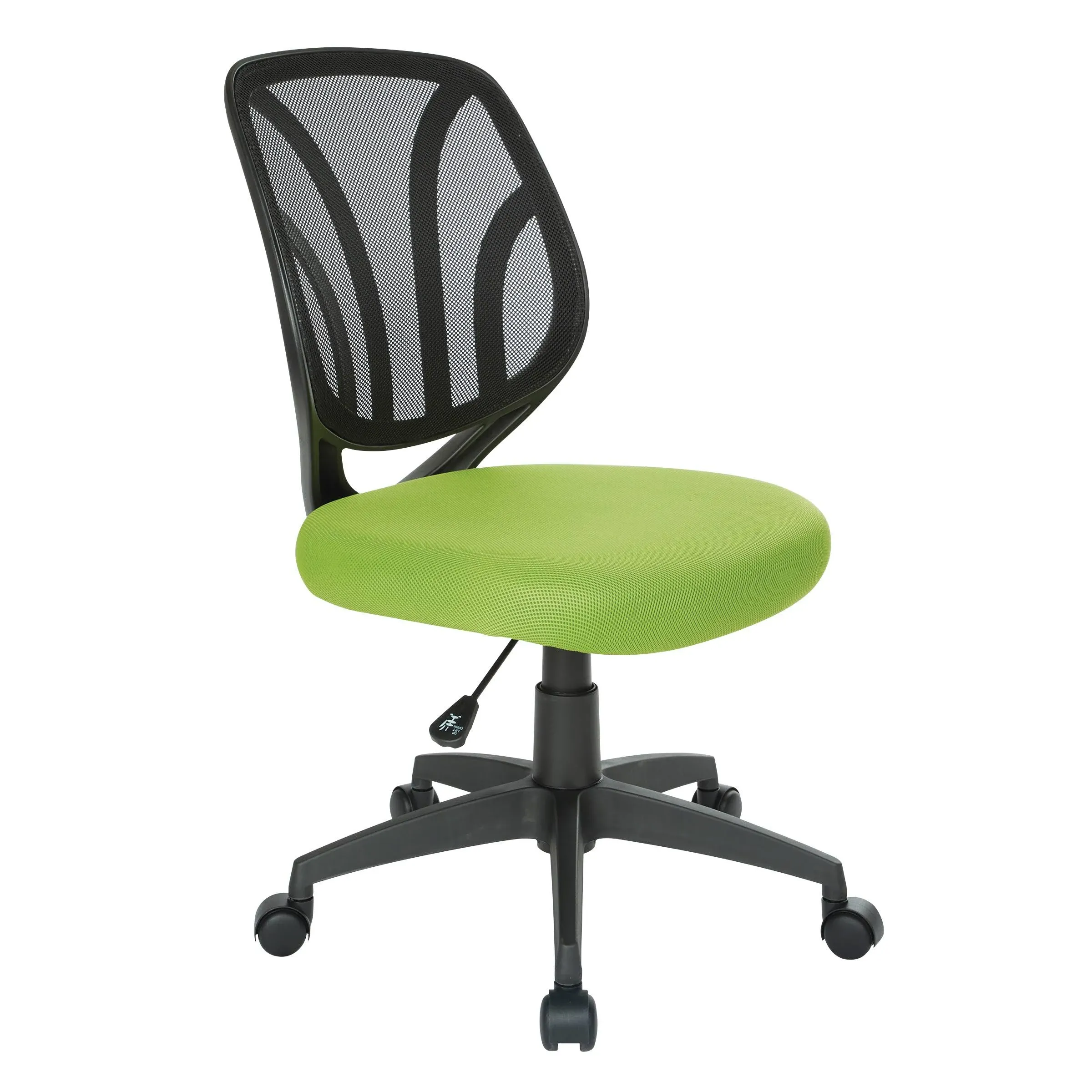 Work Smart Screen Back Armless Task Chair - Green