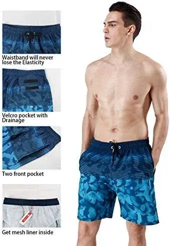 MILANKERR Mens Swim Trunks Swimming Trunks for Men Mens Bathing Suit Swimsuit Me