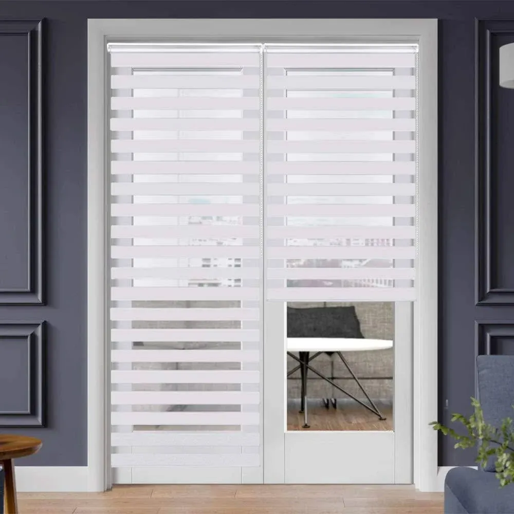 SEEYE Zebra Blinds for Windows - French Door Blinds Roller Dual Shades Light ...