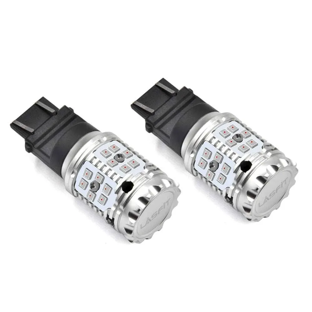 7443 7444 Red CanBus LED Bulbs Turn Signal Brake Tail Lights | Error F