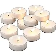 Stonebriar Collection Unscented Mega-Oversized Tea Light Candles - White - 20 Piece