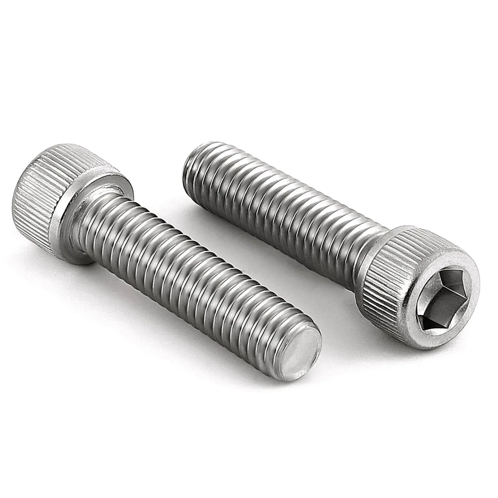 3/8-16 x 1-1/4" Socket Head Cap Screws Bolts, Stainless Steel 18-8 (304), Bright Finish, Fully Threaded, Allen Socket Drive, 10 Pcs