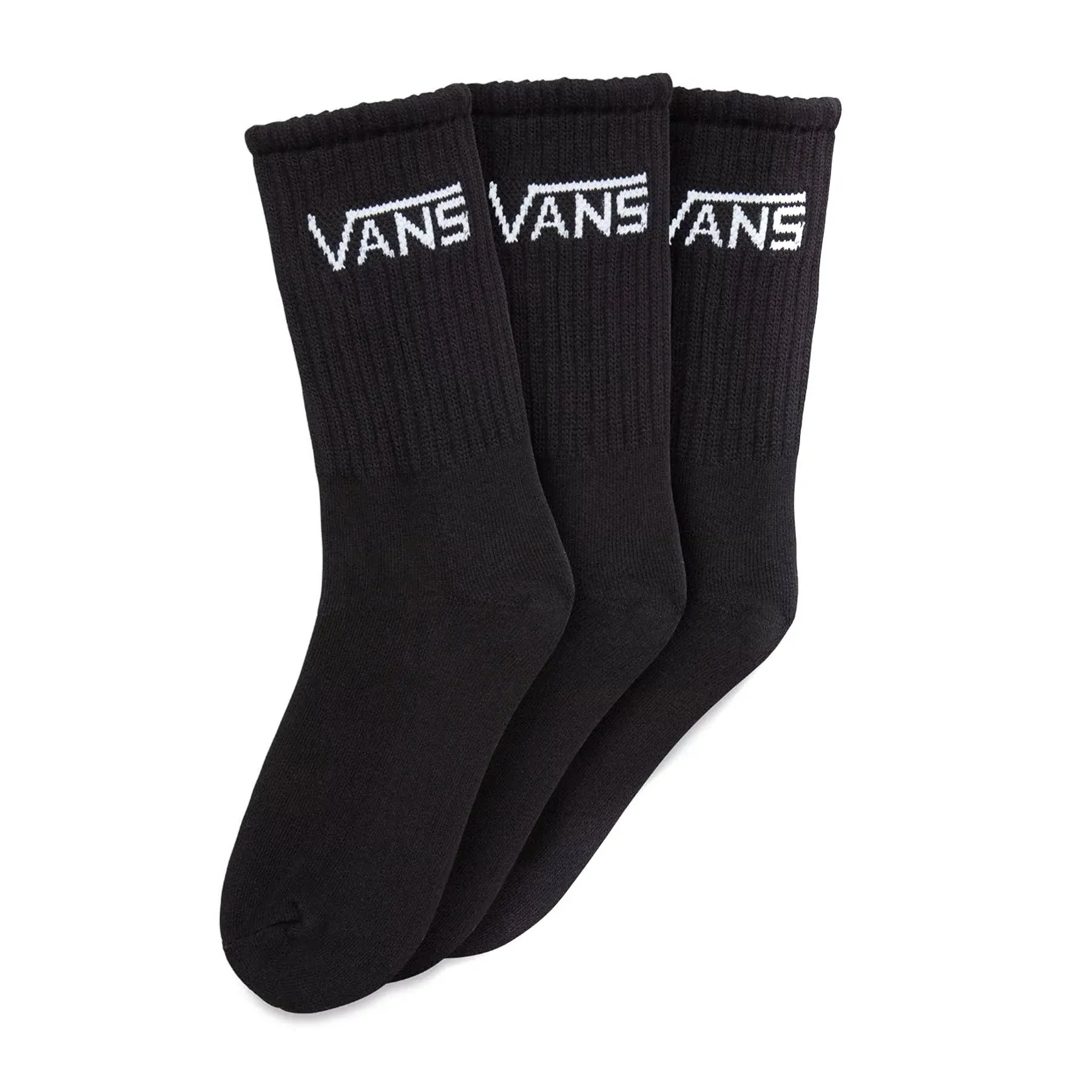 Vans Classic Crew 3 Pack Kids Socks - Black