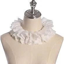 Vintage   Ruffled Neck Detachable Collar Victorian Edwardian Costume Jabot