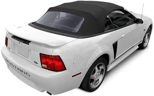 MFC Convertible Soft Top,Premium Canvas Vinyl Soft Top with Plastic Window, Compatible with for Ford Mustang Models 1994-2004 Black