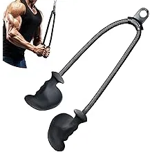 Ergonomic Tricep Rope Pull Down Attachment, Upgraded Long Triceps Rope Cable Attachments for Gym, LAT Pull Down Bar for Cable Machine, Tricep LAT Pulldown Workout Cable Attachments (Hand ROPE-03)Ergonomic Tricep Rope Pull Down Attachment, Upgrade…