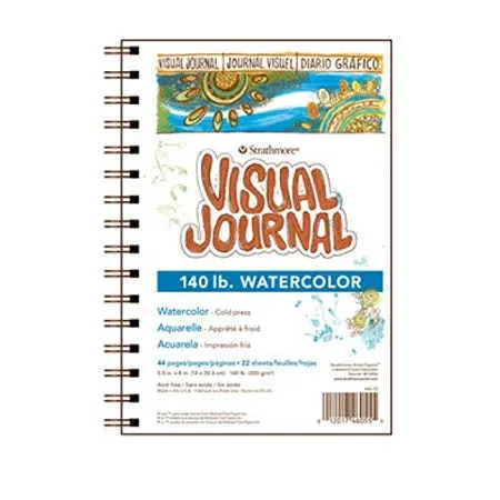 Strathmore (460-55) 400 Series Visual Watercolor Journal, 140 lb Cold Press, 5.5 ...