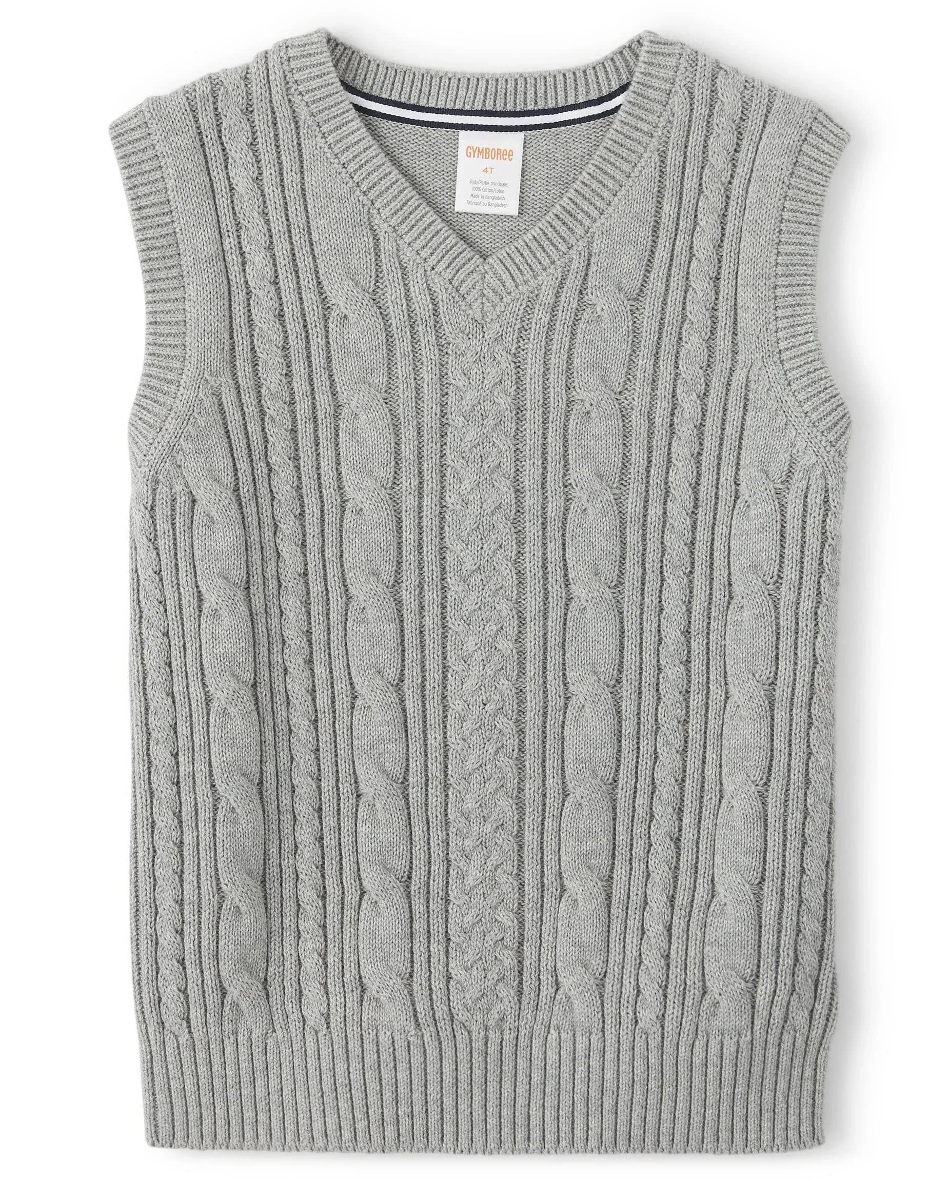 Gymboree Boys and Toddler V-Neck Cable Knit Sweater Vest