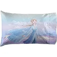 Jay Franco Disney Frozen Sisters 1 Single Reversible Pillowcase Features Elsa & Anna - Double-Sided Kids Super Soft Bedding