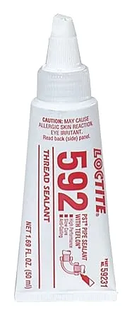 Loctite 59241 Pipe Sealant, 250mL, Tube, Medium, White