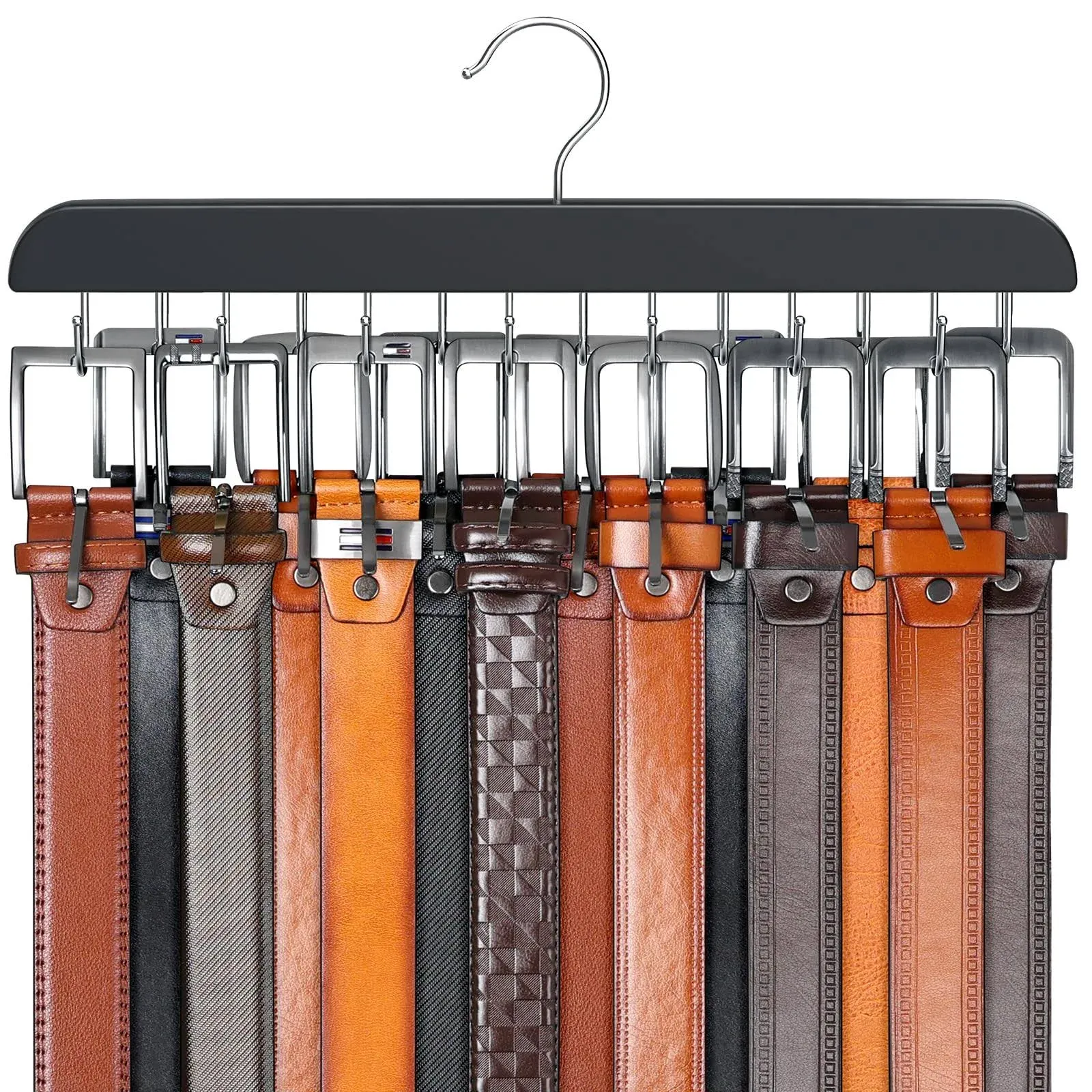 Belt Hanger for Closet Max 42 Belts, Belt Organizer Closet Accessories with 14 H