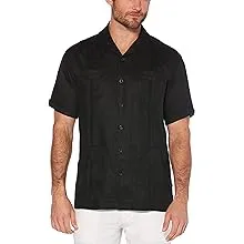 100% Linen Classic Guayabera Shirt - Short Sleeve