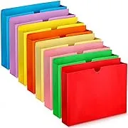 40 Pack File Folders 2 Inch Expanding Pocket Expandable File Folders Letter 