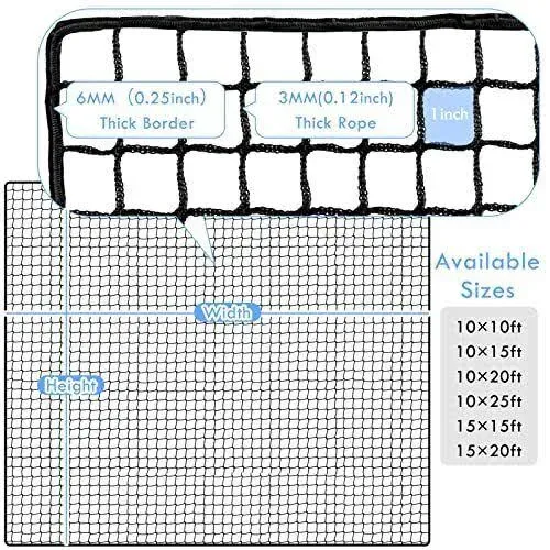 Amazgolf Golf Net, Sports Practice Barrier Net, Heavy Duty Ball Hitting 10*10Ft