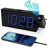 Projection Alarm Clock on Ceiling,Digita<wbr/>l Clock for Bedroom with Battery Back...