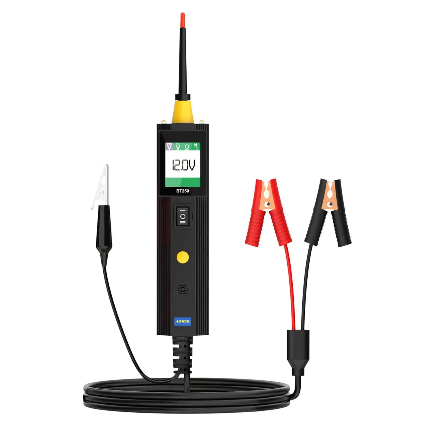 AUTOOL Power Circuit Probe Tester Automotive Circuit Tester Car Fuse Relay Short Tester Breaker Finder 6-30V AC DC Voltage Resistance Diode