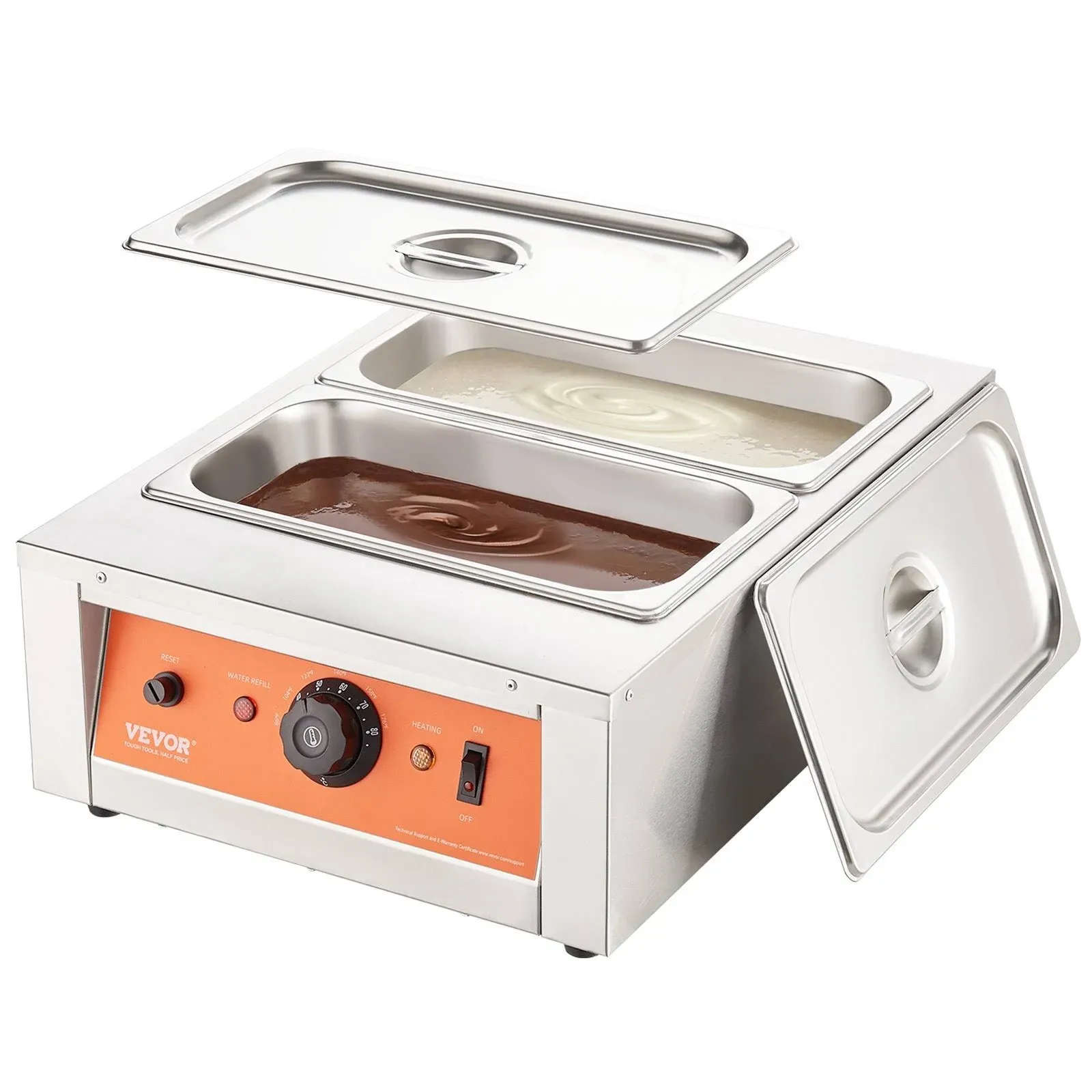 VEVOR Chocolate Tempering Machine Chocolate Melting Pot 17.6 Lbs 2 Tanks - Contemporary - Fondue And Raclette Sets - by VEVOR OFFICIAL STORE | Houzz