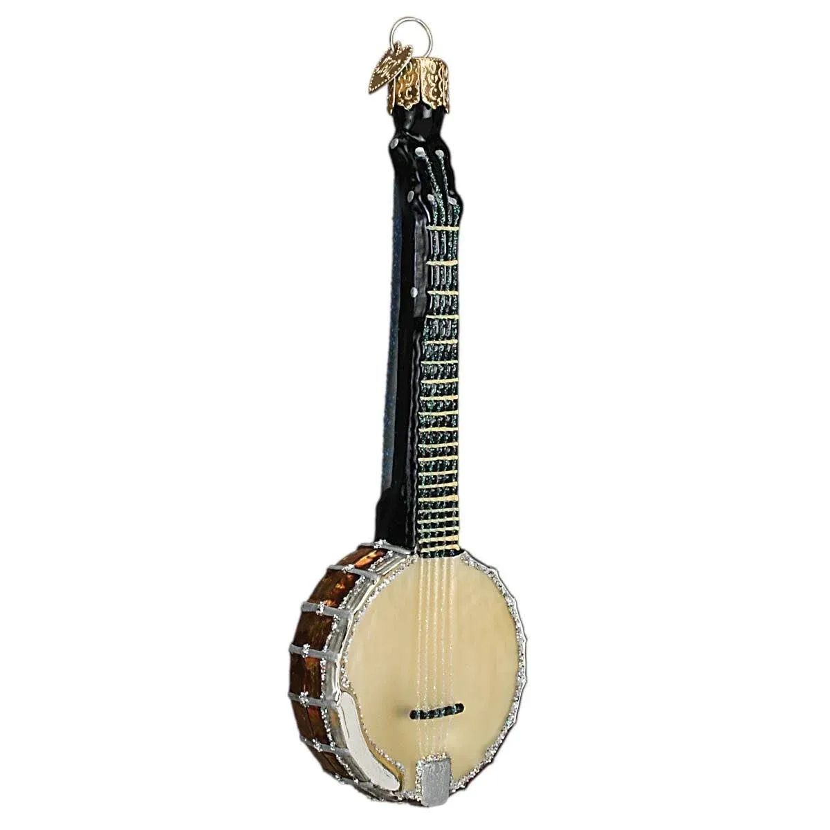 Wooden Banjo Christmas ornament, Very detailed, 3 Dimensional