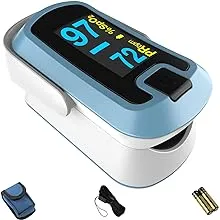 mibest OLED Finger Pulse Oximeter, O2 Meter, Dual Color White/Rose Gold